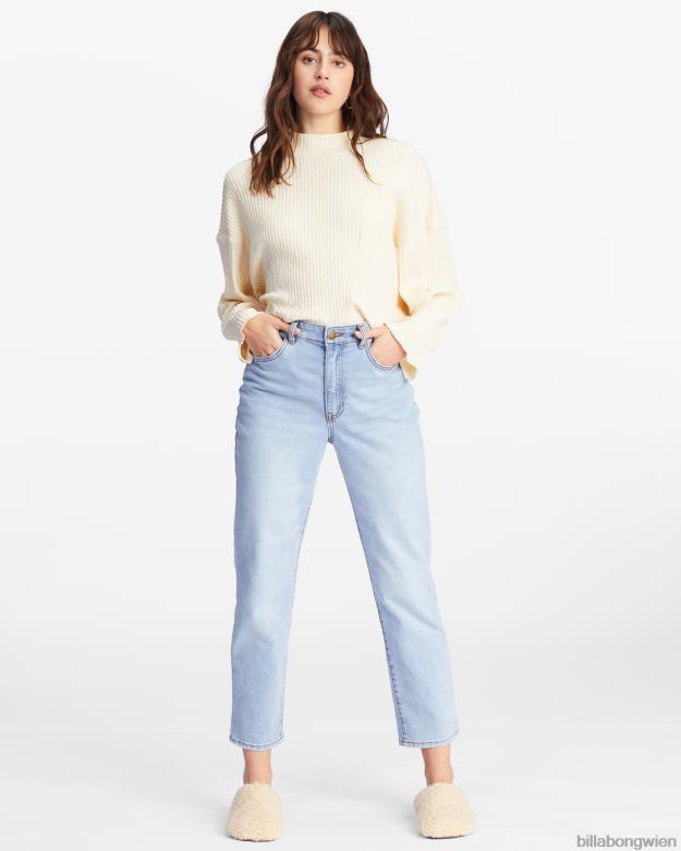 Billabong Clothing 00V682237 | Billabong peppen Sie Jeans mit hoher Taille auf Indigospülung Frauen