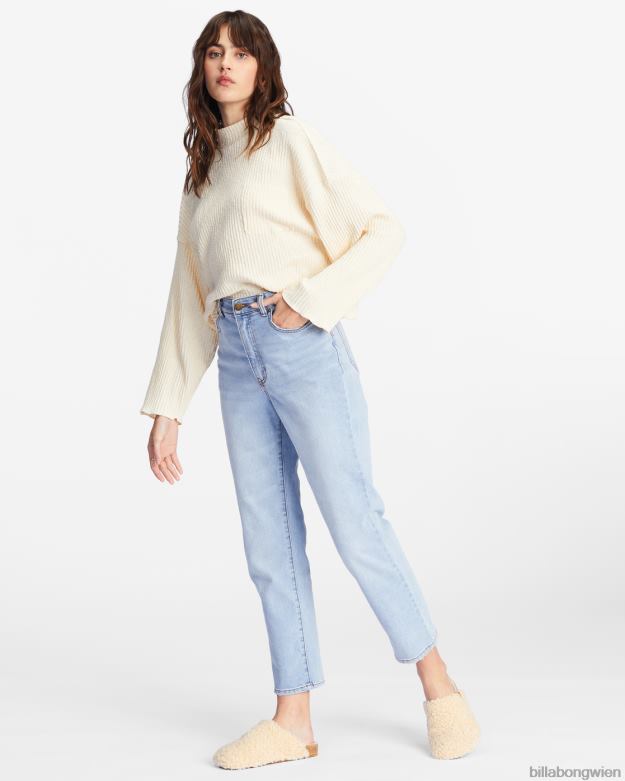 Billabong Clothing 00V682237 | Billabong peppen Sie Jeans mit hoher Taille auf Indigospülung Frauen