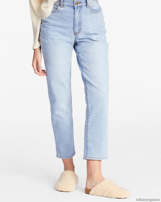 Billabong Clothing 00V682237 | Billabong peppen Sie Jeans mit hoher Taille auf Indigospülung Frauen