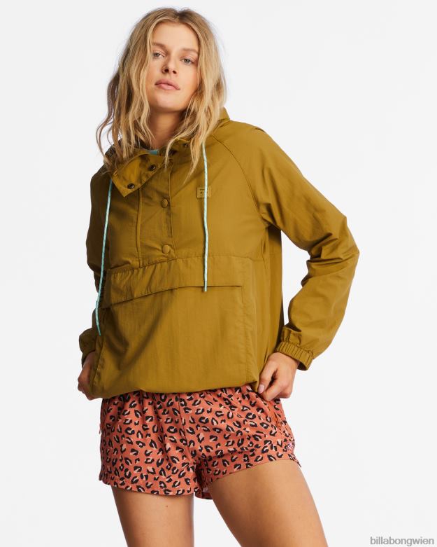Billabong Clothing 00V681924 | Billabong Trail entlang der Anorak-Pulloverjacke massenmoos Frauen