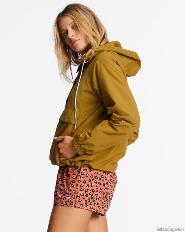 Billabong Clothing 00V681924 | Billabong Trail entlang der Anorak-Pulloverjacke massenmoos Frauen