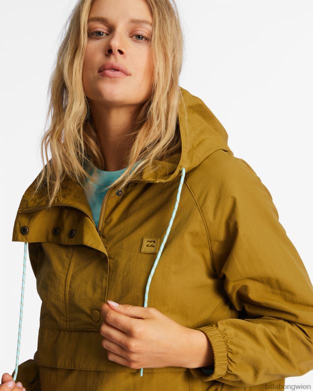 Billabong Clothing 00V681924 | Billabong Trail entlang der Anorak-Pulloverjacke massenmoos Frauen