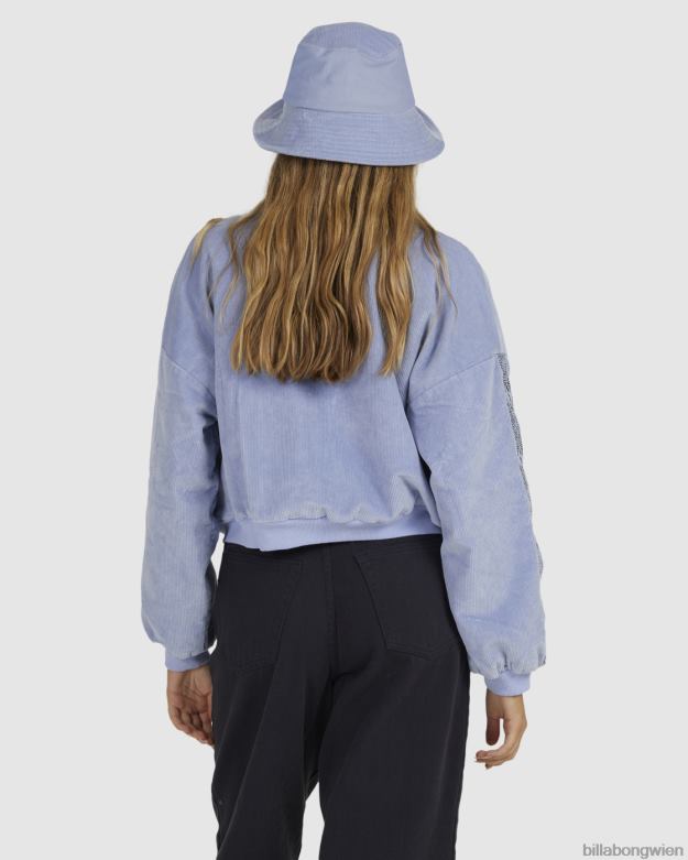 Billabong Clothing 00V681953 | Billabong Reiten Sie die farblich abgeschnittene Cordjacke welliges Blau Frauen