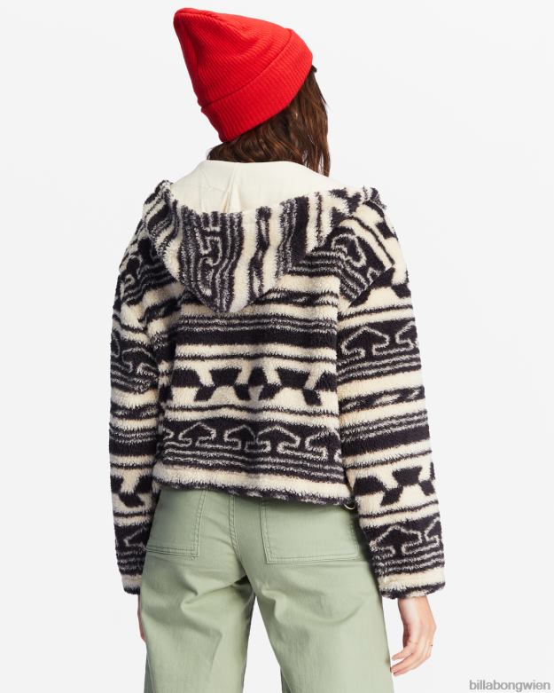 Billabong Clothing 00V682209 | Billabong Marlowe Fleece-Kapuzenjacke mit Reißverschluss aus schwarz Frauen