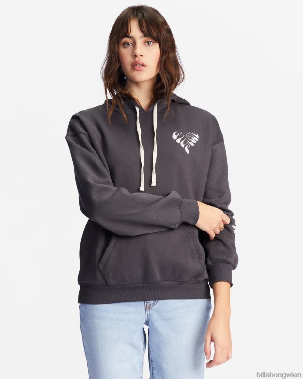 Billabong Clothing 00V682223 | Billabong „Gib Liebe“-Grafik-Hoodie aus schwarz Frauen