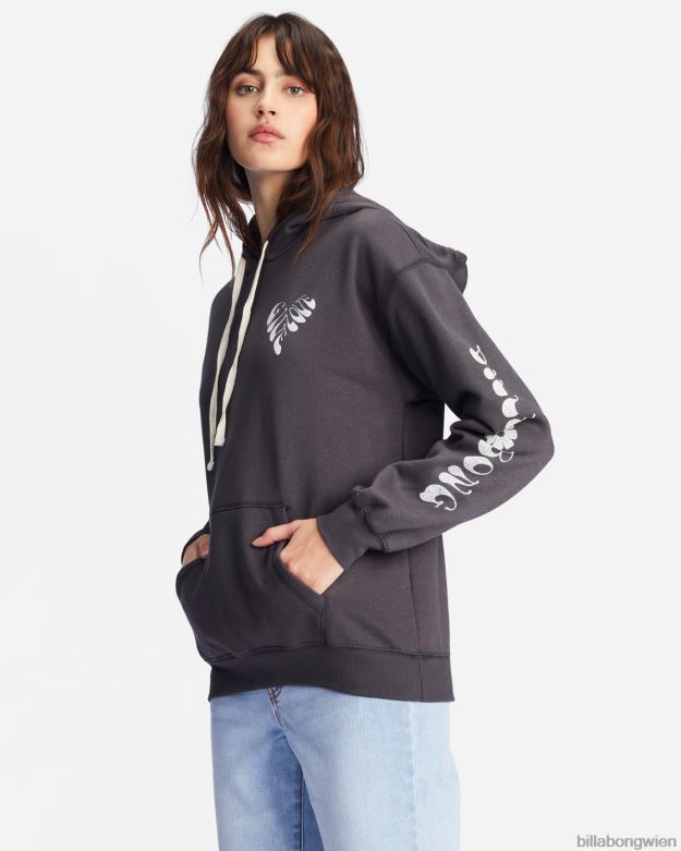Billabong Clothing 00V682223 | Billabong „Gib Liebe“-Grafik-Hoodie aus schwarz Frauen