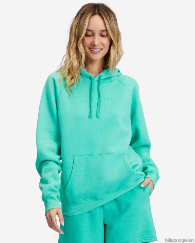 Billabong Clothing 00V682367 | Billabong Legacy 2.0 übergroßer Kapuzenpullover tropisches Grün Frauen
