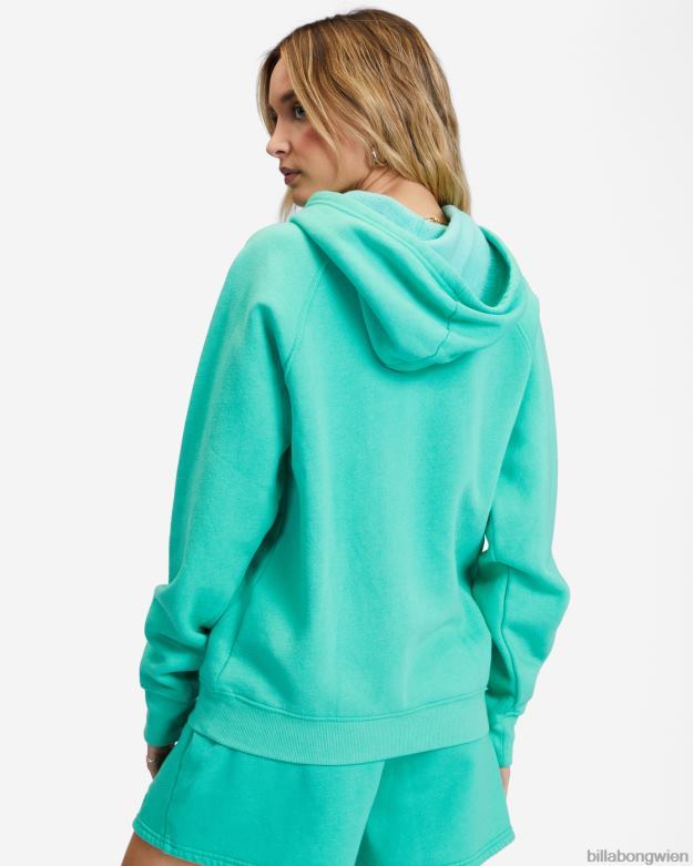 Billabong Clothing 00V682367 | Billabong Legacy 2.0 übergroßer Kapuzenpullover tropisches Grün Frauen