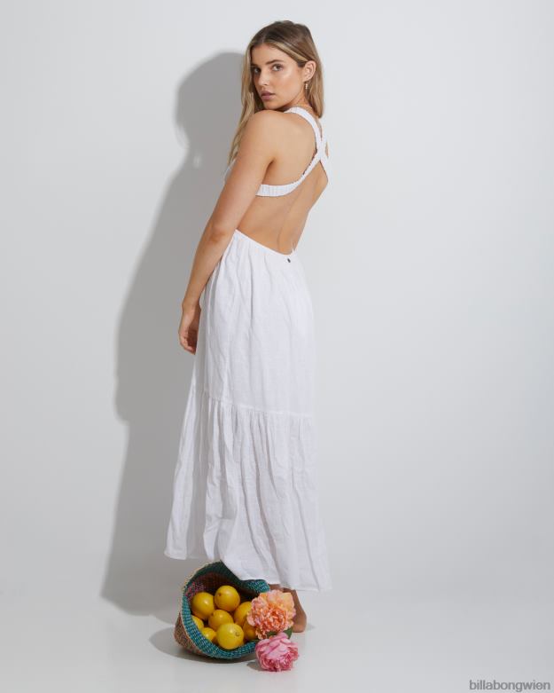 Billabong Clothing 00V681740 | Billabong Shore Thing Maxikleid Weiß Frauen