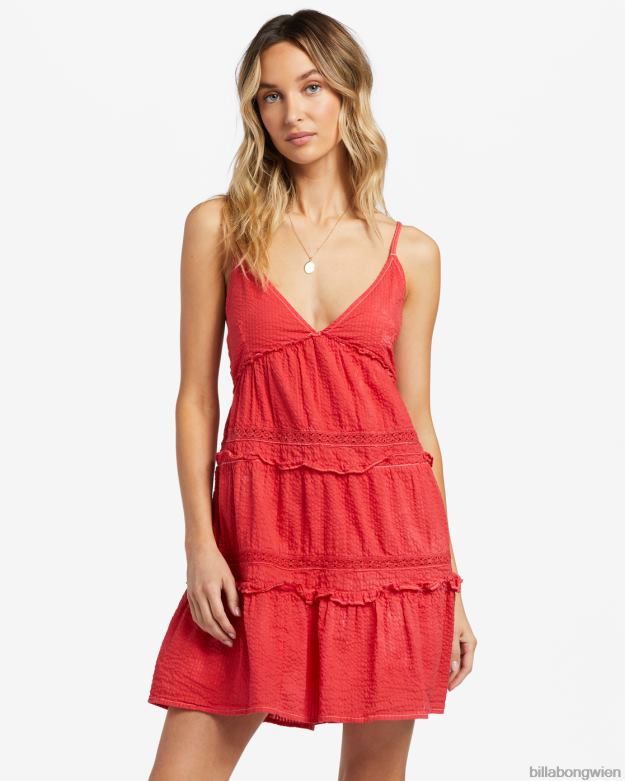 Billabong Clothing 00V681771 | Billabong Schwebendes Babydoll-Kleid rotes Aloha Frauen