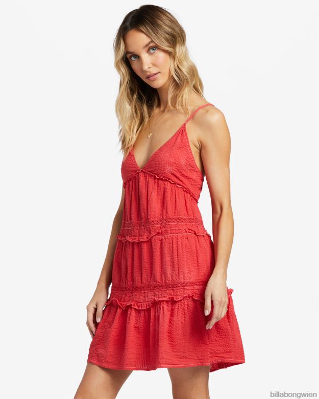 Billabong Clothing 00V681771 | Billabong Schwebendes Babydoll-Kleid rotes Aloha Frauen
