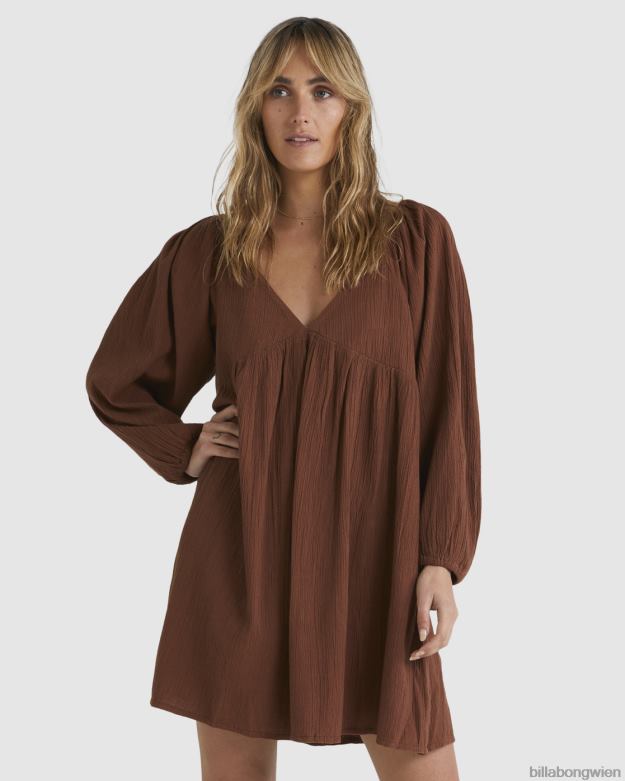 Billabong Clothing 00V681792 | Billabong Luna-Minikleid dunkle Schokolade Frauen