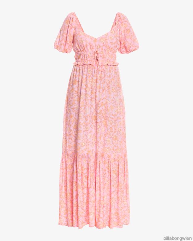 Billabong Clothing 00V681813 | Billabong Sweet on You Maxikleid Rosa Spuren Frauen
