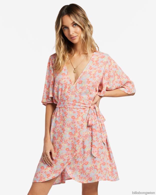 Billabong Clothing 00V681814 | Billabong Alles für Dich Minikleid weich und pfirsichfarben Frauen