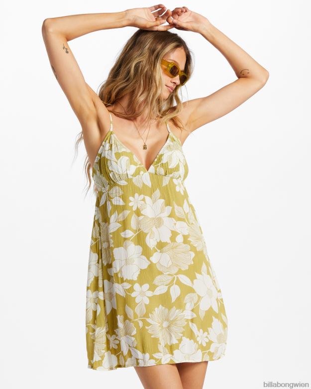 Billabong Clothing 00V681817 | Billabong Fügen Sie einfach ein Sun-Mini-Slip-Kleid hinzu Algen Frauen