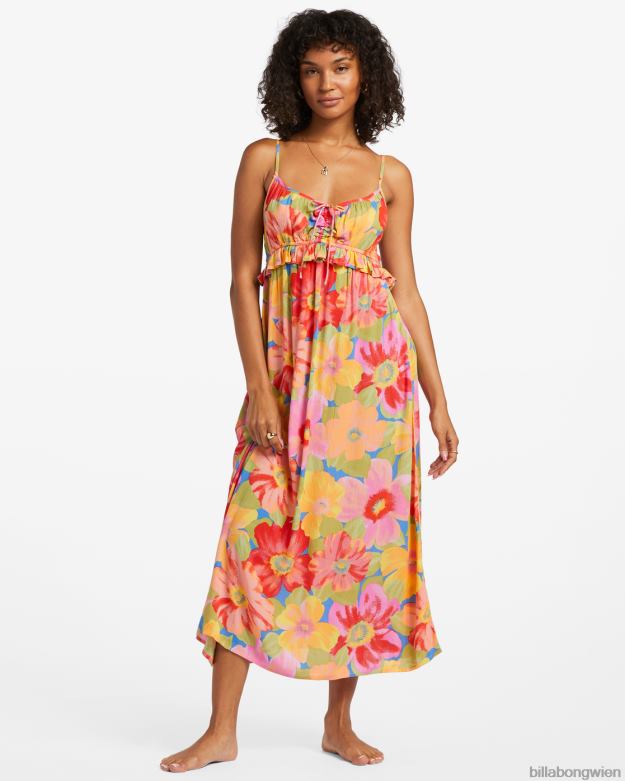 Billabong Clothing 00V681827 | Billabong Rebel Heart Midi-Slipkleid multi Frauen