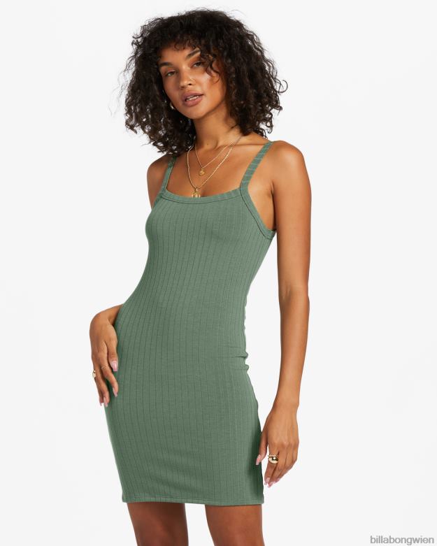 Billabong Clothing 00V681863 | Billabong Sommer-Babe-Rippenstrickkleid Liebe Armee Frauen