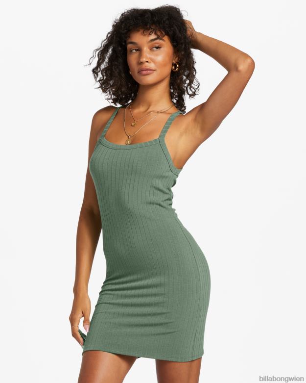 Billabong Clothing 00V681863 | Billabong Sommer-Babe-Rippenstrickkleid Liebe Armee Frauen