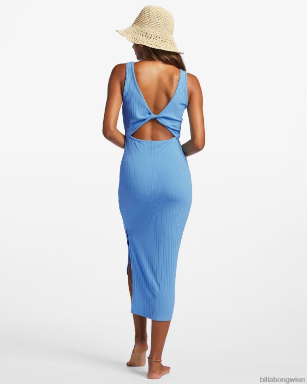 Billabong Clothing 00V681906 | Billabong Werfen Sie einen Blick auf das Rippstrickkleid blaue Benommenheit Frauen