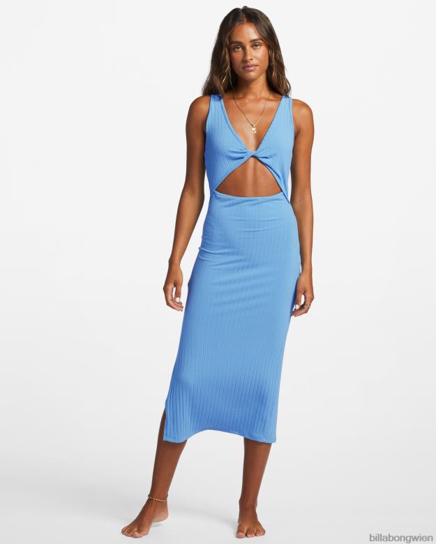 Billabong Clothing 00V681906 | Billabong Werfen Sie einen Blick auf das Rippstrickkleid blaue Benommenheit Frauen