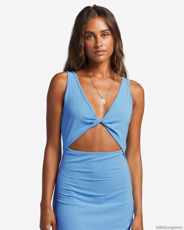 Billabong Clothing 00V681906 | Billabong Werfen Sie einen Blick auf das Rippstrickkleid blaue Benommenheit Frauen