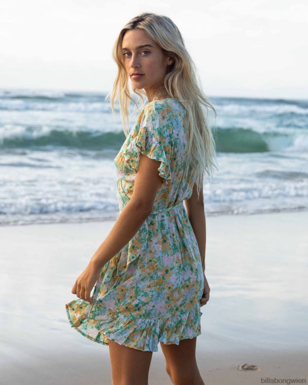 Billabong Clothing 00V681908 | Billabong Wickel- und Rollwebkleid Grün Frauen
