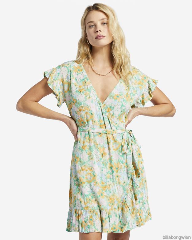 Billabong Clothing 00V681908 | Billabong Wickel- und Rollwebkleid Grün Frauen