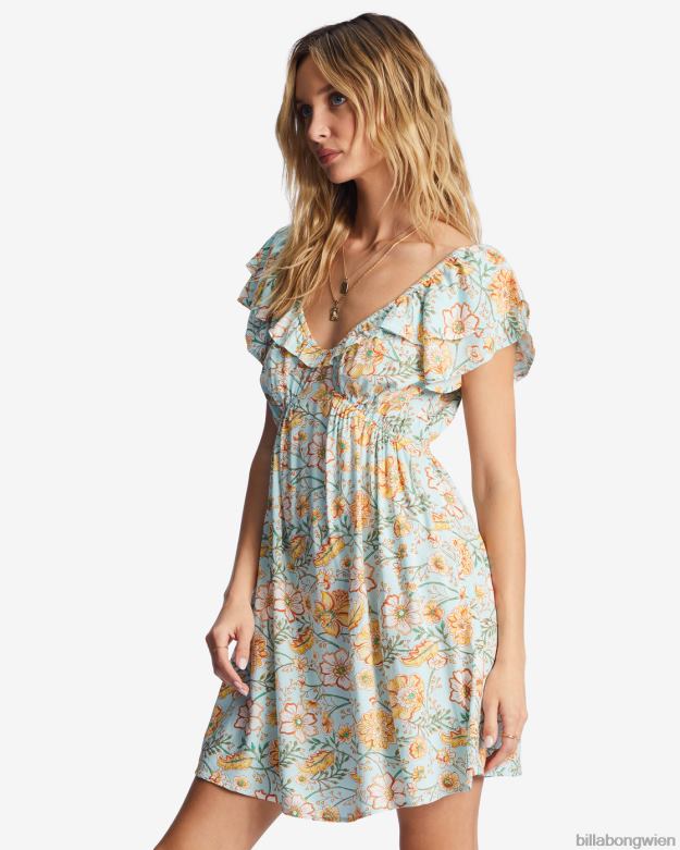 Billabong Clothing 00V681938 | Billabong Verzaubere mich Minikleid reines Aqua Frauen