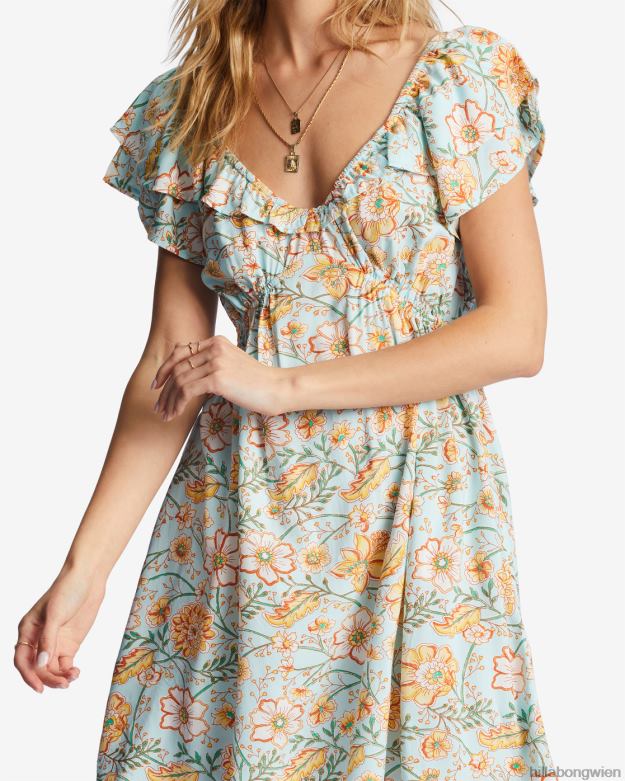 Billabong Clothing 00V681938 | Billabong Verzaubere mich Minikleid reines Aqua Frauen