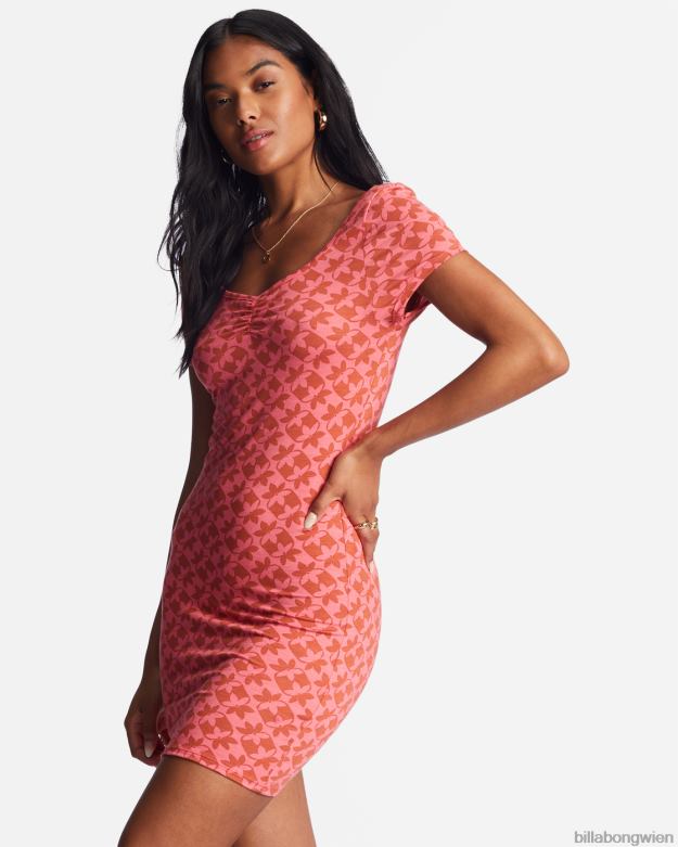Billabong Clothing 00V681962 | Billabong Mädchen im figurbetonten Kleid der Sonne Korallenschwarm Frauen