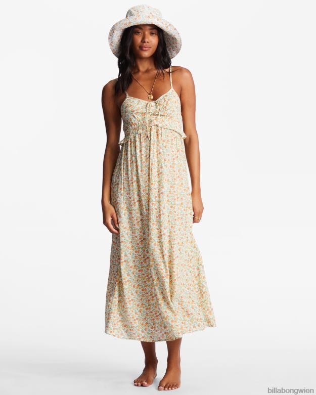 Billabong Clothing 00V681982 | Billabong Rebel Heart Midi-Slipkleid Salzkristall Frauen
