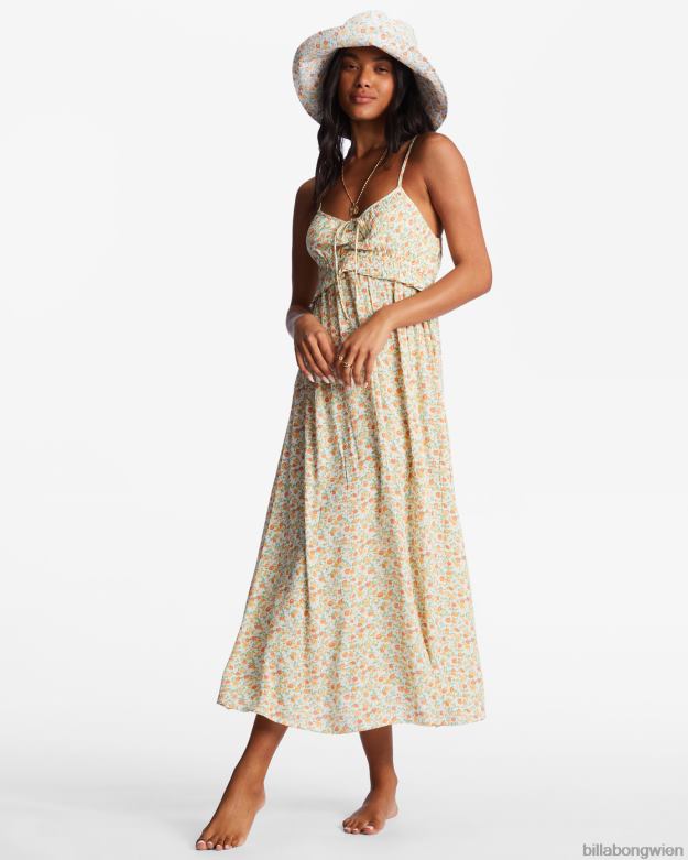 Billabong Clothing 00V681982 | Billabong Rebel Heart Midi-Slipkleid Salzkristall Frauen
