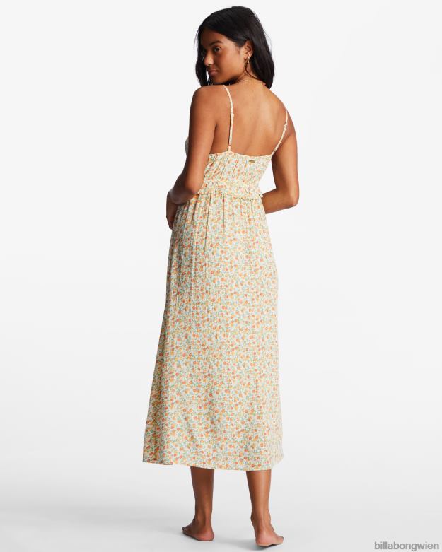 Billabong Clothing 00V681982 | Billabong Rebel Heart Midi-Slipkleid Salzkristall Frauen