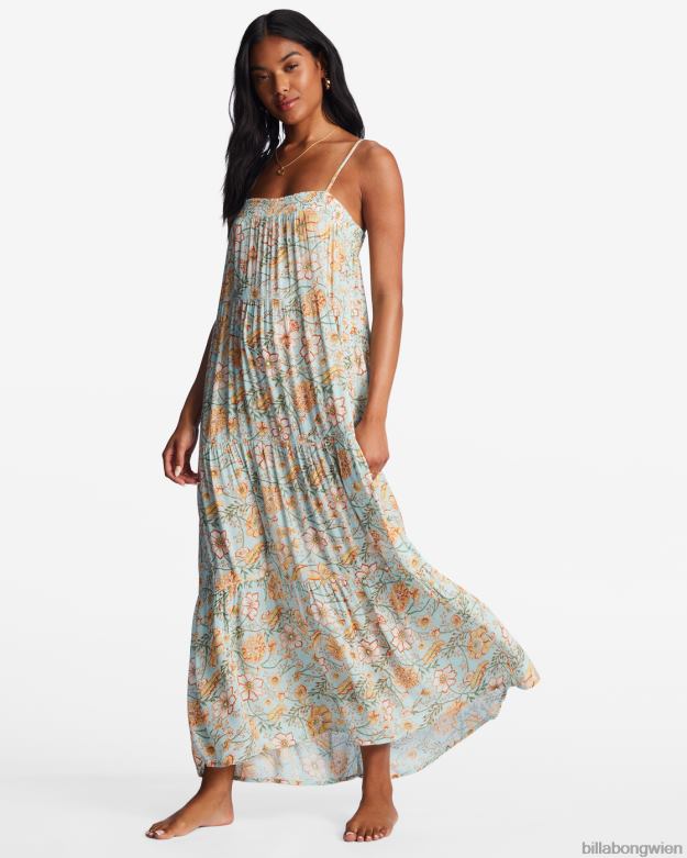 Billabong Clothing 00V681983 | Billabong Midikleid von „Distant Shores“. reines Aqua Frauen