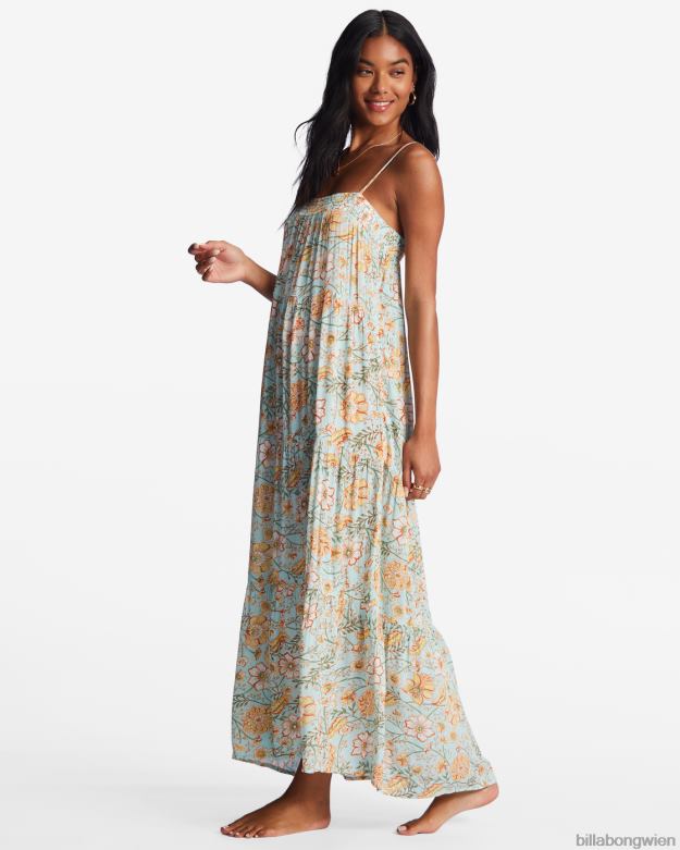 Billabong Clothing 00V681983 | Billabong Midikleid von „Distant Shores“. reines Aqua Frauen