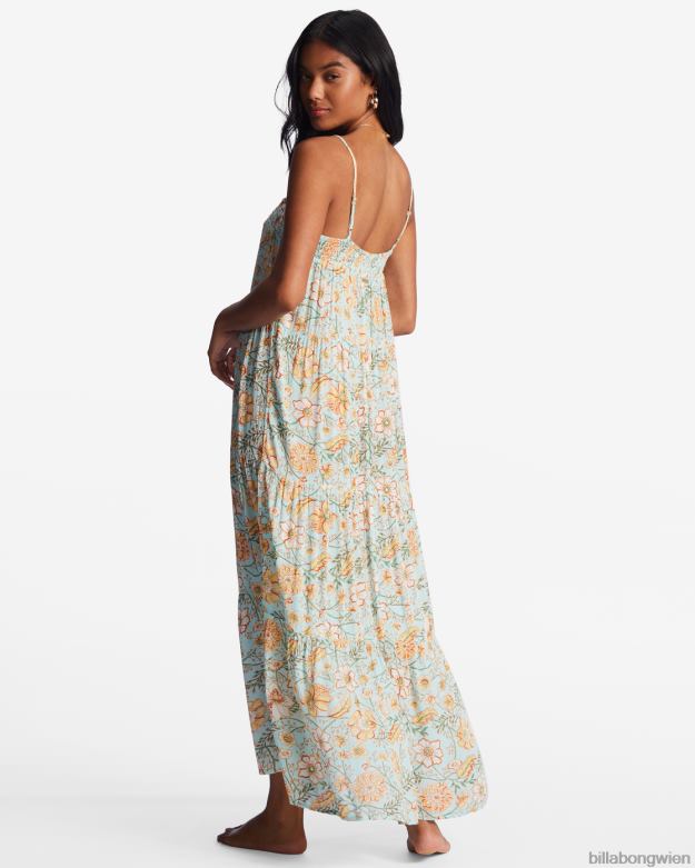 Billabong Clothing 00V681983 | Billabong Midikleid von „Distant Shores“. reines Aqua Frauen