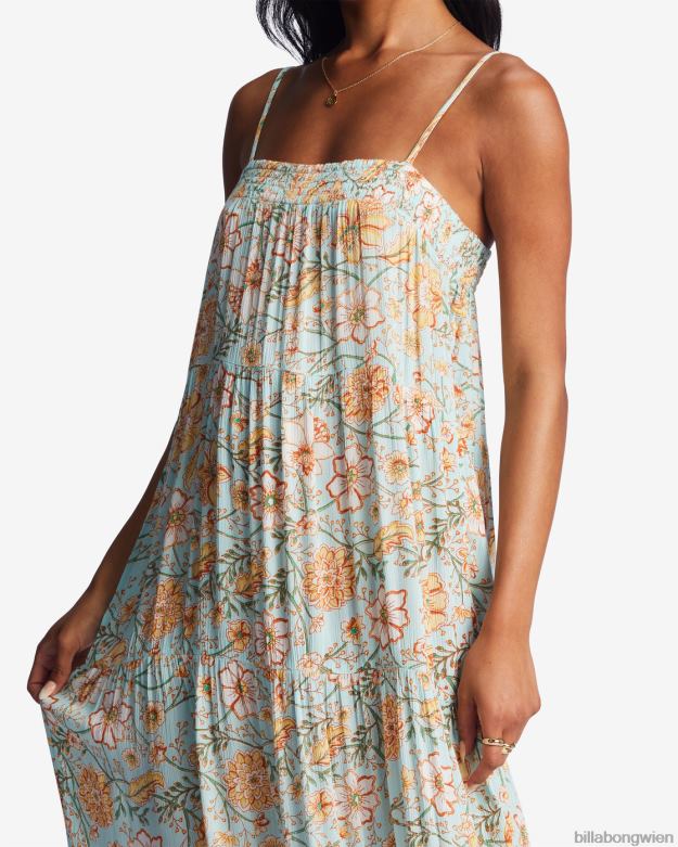 Billabong Clothing 00V681983 | Billabong Midikleid von „Distant Shores“. reines Aqua Frauen