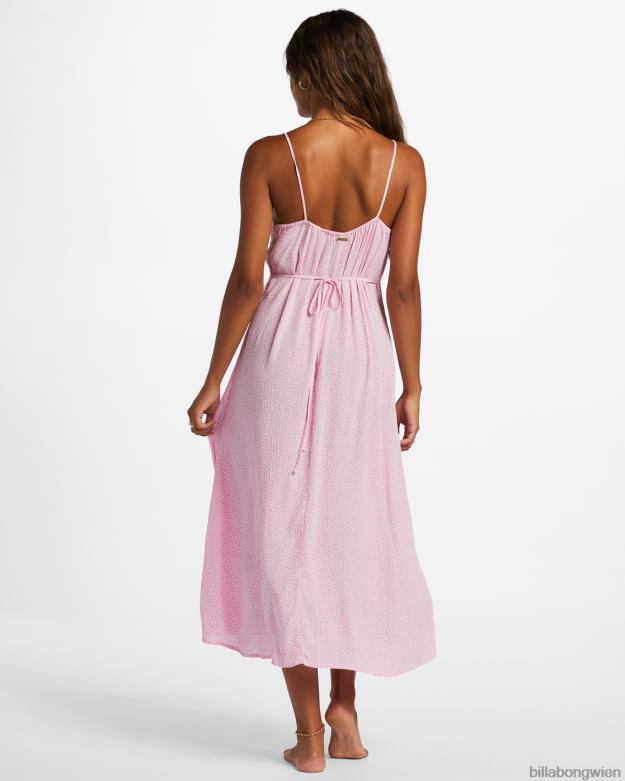Billabong Clothing 00V682010 | Billabong Slip-Away-Midi-Slip-Kleid fröhliches Rosa Frauen