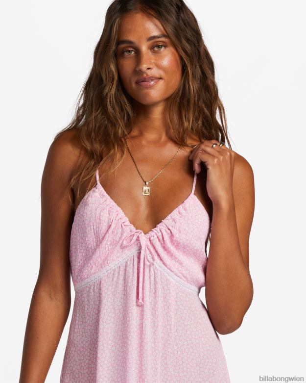 Billabong Clothing 00V682010 | Billabong Slip-Away-Midi-Slip-Kleid fröhliches Rosa Frauen