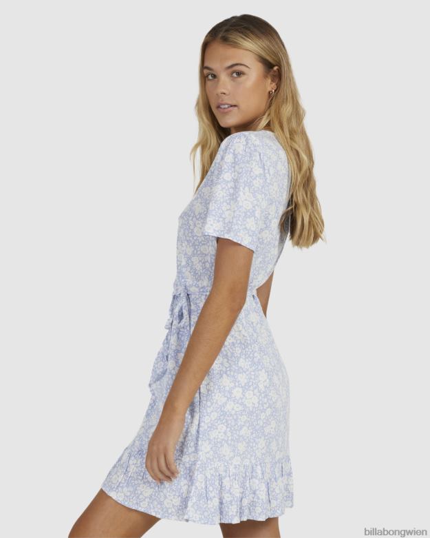 Billabong Clothing 00V682011 | Billabong Blaues Bell Bella Wickelkleid Blau Frauen