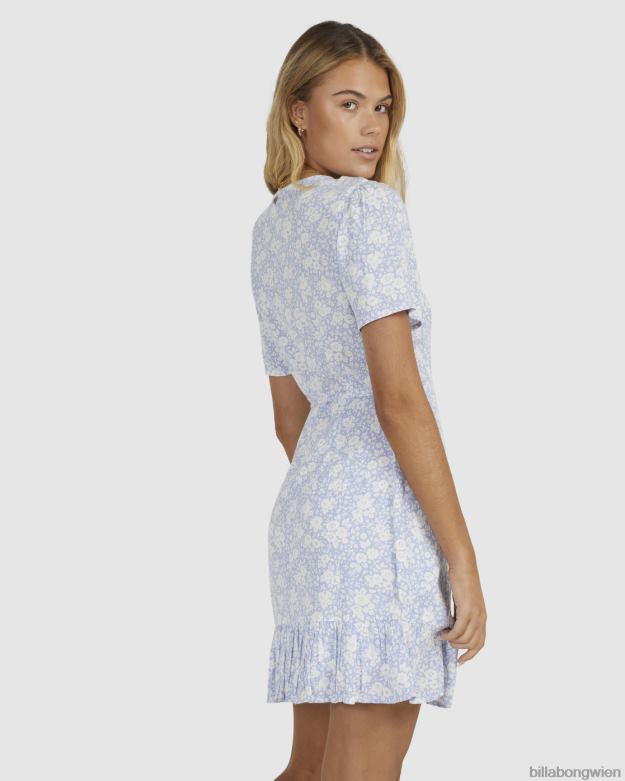 Billabong Clothing 00V682011 | Billabong Blaues Bell Bella Wickelkleid Blau Frauen