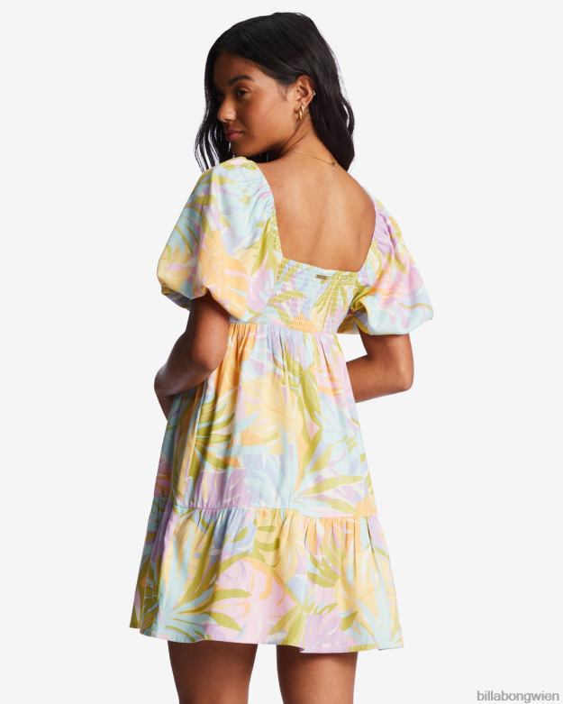 Billabong Clothing 00V682020 | Billabong Be Mine Babydoll-Kleid weiß/mehrfarbig Frauen