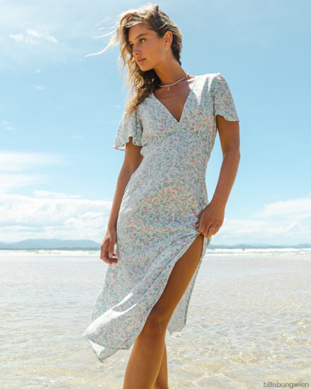 Billabong Clothing 00V682098 | Billabong Jet-Set-Midikleid Salzkristall Frauen