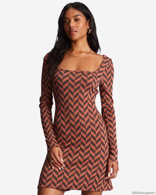 Billabong Clothing 00V682128 | Billabong Immer noch Ihr langärmliges Jerseykleid für Mädchen Ziegel Frauen