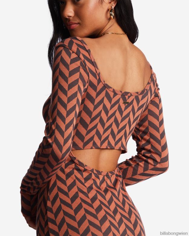 Billabong Clothing 00V682128 | Billabong Immer noch Ihr langärmliges Jerseykleid für Mädchen Ziegel Frauen