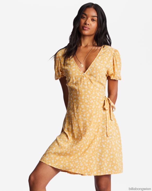 Billabong Clothing 00V682145 | Billabong Hot Tropicals Mini-Wickelkleid Goldie Frauen