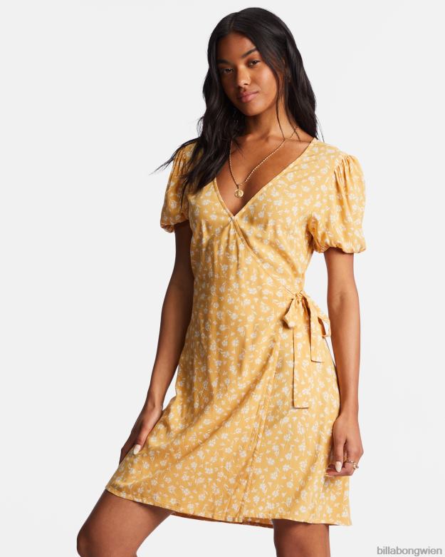 Billabong Clothing 00V682145 | Billabong Hot Tropicals Mini-Wickelkleid Goldie Frauen