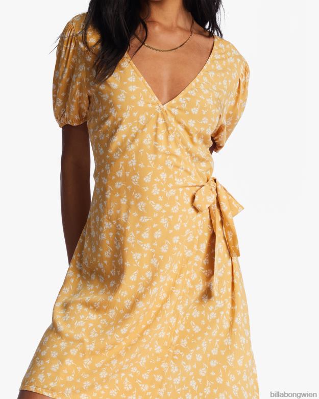 Billabong Clothing 00V682145 | Billabong Hot Tropicals Mini-Wickelkleid Goldie Frauen