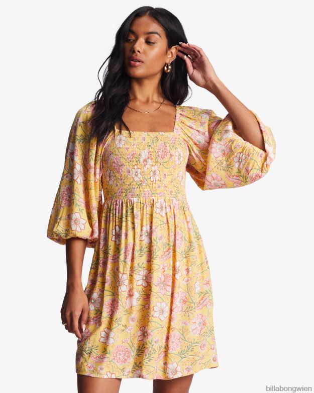 Billabong Clothing 00V682149 | Billabong Paradise Days Minikleid goldener Pfirsich Frauen