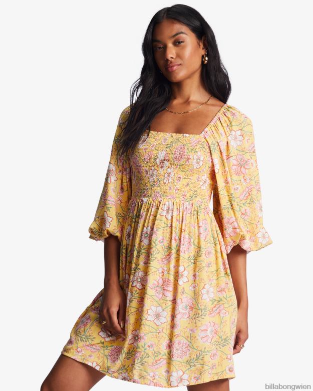 Billabong Clothing 00V682149 | Billabong Paradise Days Minikleid goldener Pfirsich Frauen